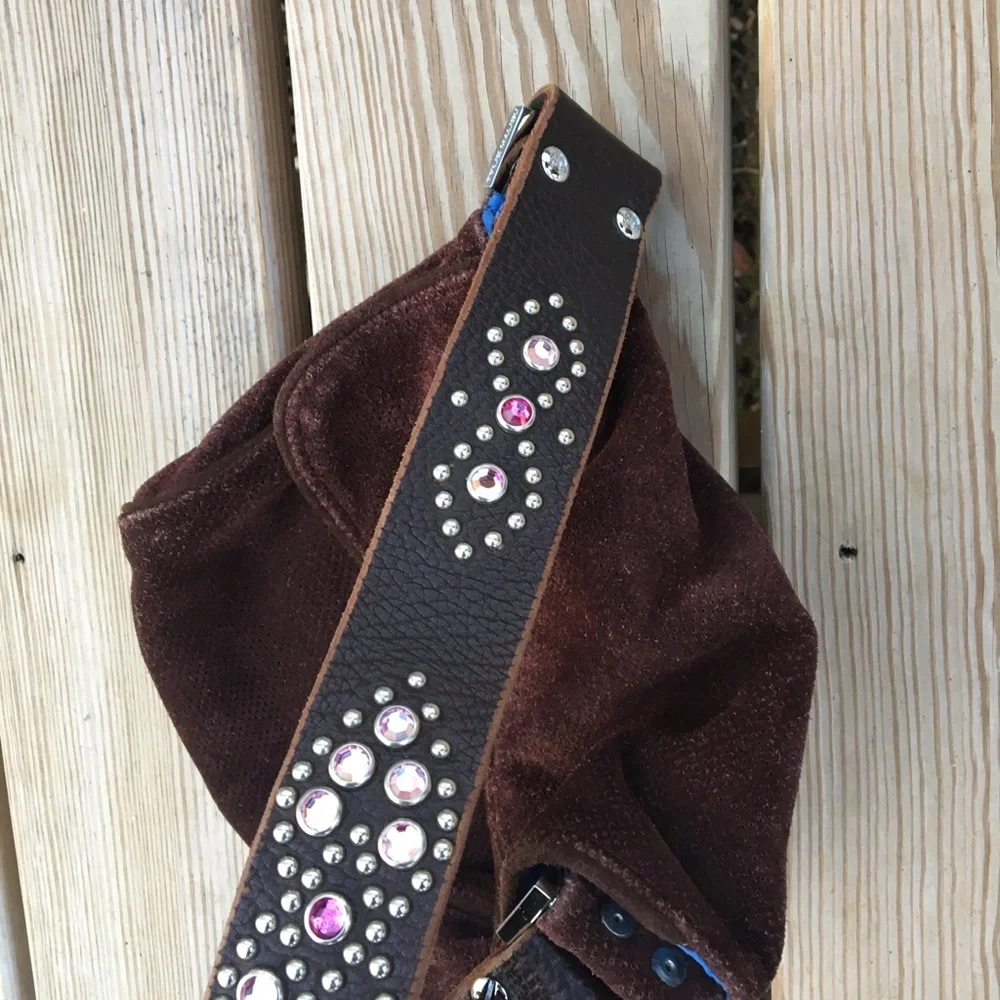 Tylie Malibu Brown Suede Satchel - Picture 5 of 8